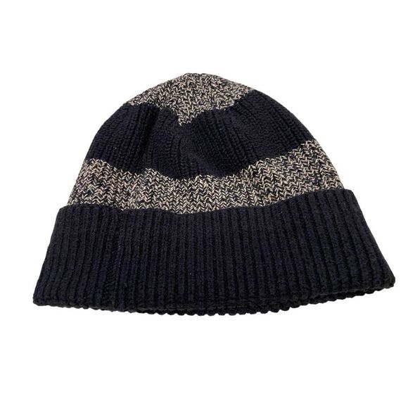 H&M Striped Knit Beanie Hat Winter Snow Outdoors School Fall Ski Snowboarding - Picture 2 of 7